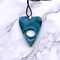 Blue Ouija Planchette Necklace. Ouija board jewelry. Fluid paint necklace. Occult necklace. Ouija pendant. Spring jewelry. product 6